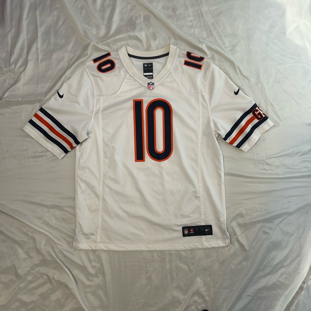Nike NFL Chicago Bears #10 Mitchell Trubisky On Field Jersey White (Men’s Large)